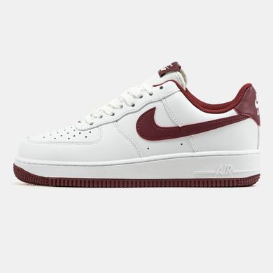 Кроссовки Nike Air Force 1 Low White Bugrundy, 41