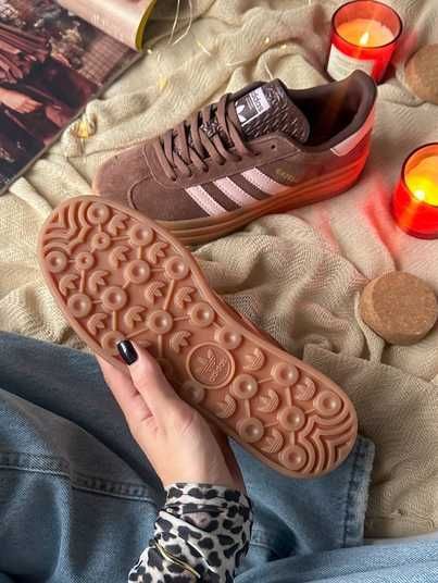 Кросівки Adidas Gazelle Bold Platform Brown Pink Купити (Доставка