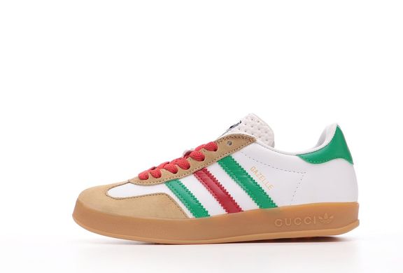 Кросівки Adidas x Gucci Gazelle White Green Red