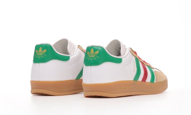 Кросівки Adidas x Gucci Gazelle White Green Red