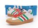 Кросівки Adidas x Gucci Gazelle White Green Red