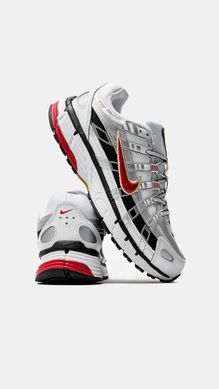 Кроссовки Nike P6000 White Silver Black Red, 36