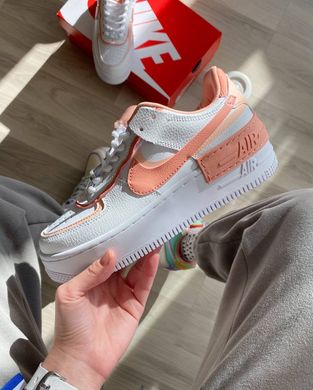 Кроссовки Nike Air Force Shadow White (Coral), 36