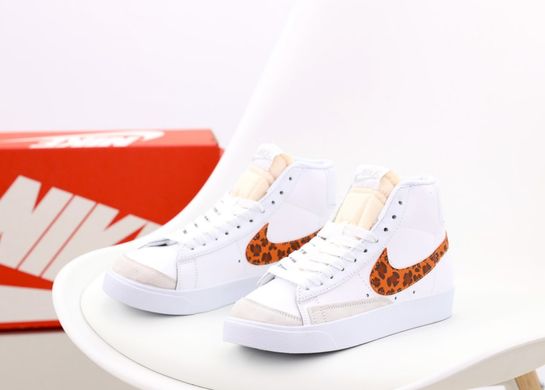Кросівки Nike Blazer Mid 77 White Leopard Logo