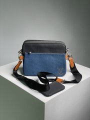 Месседжер Louis Vuitton Trio Messenger Blue Textile, 25x18x5