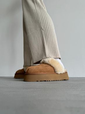 Капці UGG Disquette Platform Slippers Chestnut