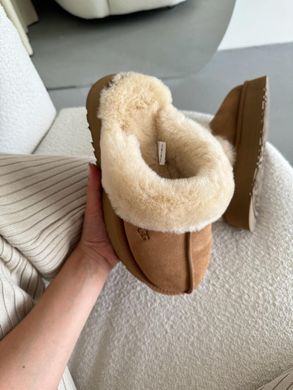 Капці UGG Disquette Platform Slippers Chestnut