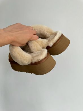 Капці UGG Disquette Platform Slippers Chestnut