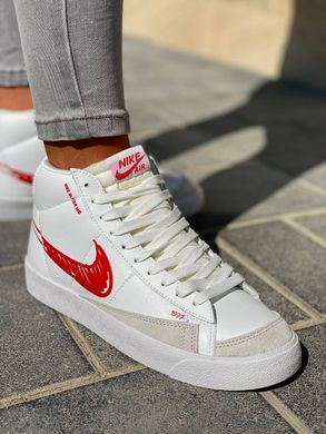 Кросівки Nike BLazer MID 77 Sketch "White/Red"
