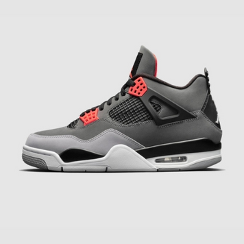 Кроссовки Nike Jordan 4 Retro 'Infrared' Grey Red Black White, 36