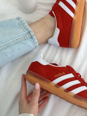 Кроссовки Adidas Gazelle Red White Gum