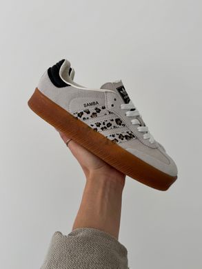 Кроссовки Adidas Samba XLG Beige Leo Black Gum Sole Platform, 36