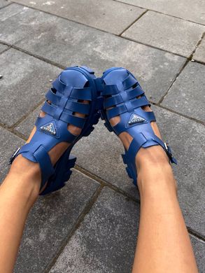 Сандали Prada Monolith Platform Sandals Blue, 36
