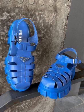 Сандалі Prada Monolith Platform Sandals Blue