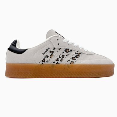 Кроссовки Adidas Samba XLG Beige Leo Black Gum Sole Platform, 36