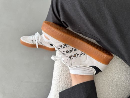 Кроссовки Adidas Samba XLG Beige Leo Black Gum Sole Platform, 36