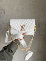 Сумка Louis Vuitton New Wave Multi Pochette White Gold, 20х13х5
