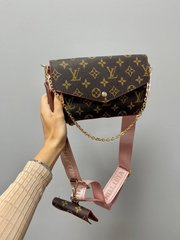 Сумка Louis Vuitton Pochette Felicie Browm Pink, 21x11x3