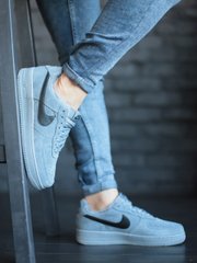 Кроссовки Nike Air Force Grey Fur (мех)