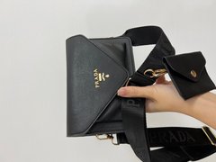 Сумка Prada Envelope Saffiano Mini Black, 20x14x5