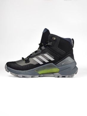 Кроссовки Adidas Terrex Swift R3 Mid Gore-Tex Grey Black Green Winter Termo, 41