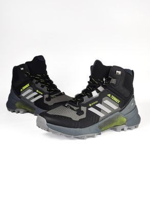 Кроссовки Adidas Terrex Swift R3 Mid Gore-Tex Grey Black Green Winter Termo, 41
