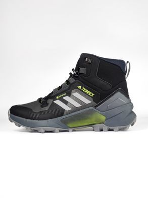 Кроссовки Adidas Terrex Swift R3 Mid Gore-Tex Grey Black Green Winter Termo, 41
