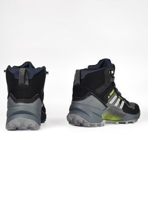 Кроссовки Adidas Terrex Swift R3 Mid Gore-Tex Grey Black Green Winter Termo, 41
