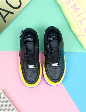 Кросівки Nike Air Force Black Yellow Pink, 37