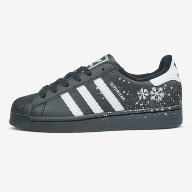 Кросівки Adidas Superstar Black White Snowflakes, 36