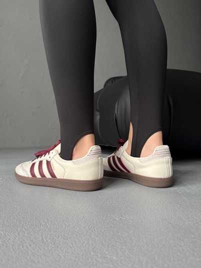 希少  SAMBA OG ワンダーホワイト マルーン 24.0㎝ Кроссовки Adidas Samba OG Wonder White Maroon Купить (Доставка 1-3
