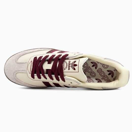 Кроссовки Adidas Samba OG Wonder White Maroon Купить (Доставка 1-3