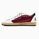 Golden Goose Ball Star Bordeaux Burgundy Glitter White, 36