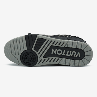 Louis Vuitton Trainer Black Grey Logo, 40