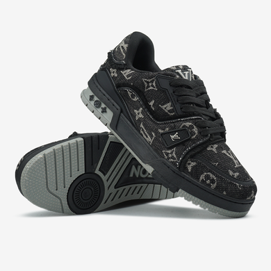 Louis Vuitton Trainer Black Grey Logo, 40