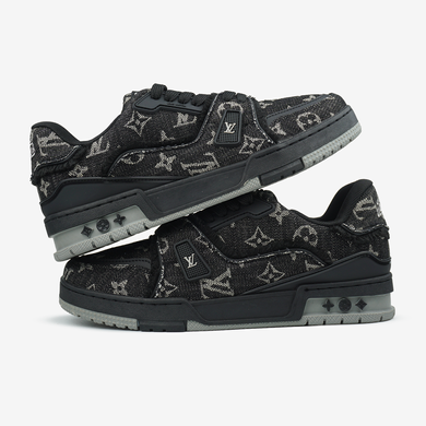 Louis Vuitton Trainer Black Grey Logo, 40