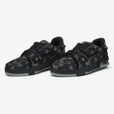 Louis Vuitton Trainer Black Grey Logo, 40