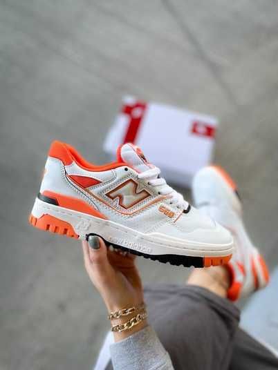 Кросівки New Balance 550 White Vibrante Orange Купити (Доставка 1
