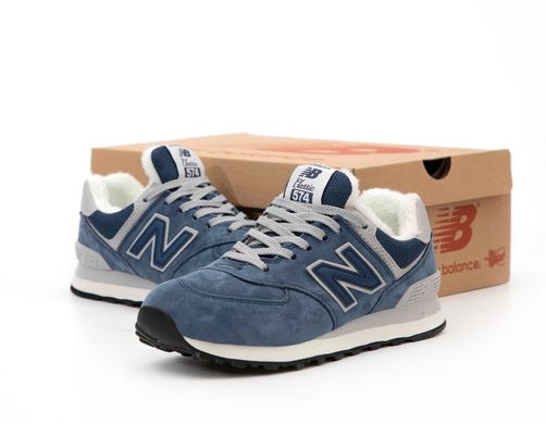 Кроссовки New Balance 574 Blue Grey Winter Fur, 40