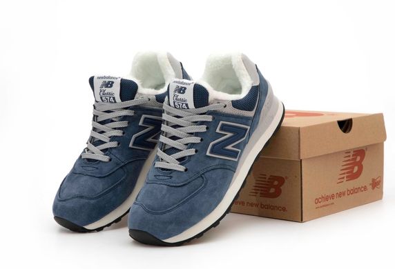 Кроссовки New Balance 574 Blue Grey Winter Fur, 40