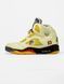 Кроссовки Nike Air Jordan 5 Retro Off-White Sail, 36