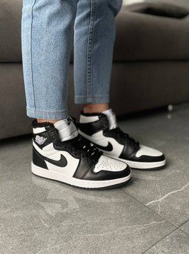 Кроссовки Jordan 1 Black/White МЕХ, 37