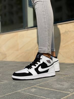 Кросівки Jordan 1 White Black Winter