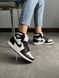 Кроссовки Jordan 1 Black/White МЕХ, 37