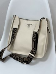 Сумка Prada Leather Hobo Bag Cream, 29x26x11