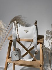 Сумка Prada Re-Edition 2005 White Saffiano Leather Bag, 18x14x6