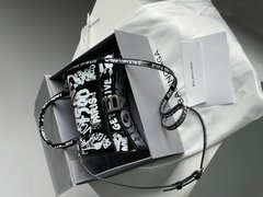 Сумка Balenciaga Hourglass Small Handbag Graffiti in Black Premium, 21х12х10