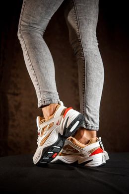 Кросівки Nike M2K Tekno 'Red Desert Ore' Brown Cream White Red Black