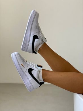Кросівки Nike Air Force Essential White/Black/Gold Mini Swoosh