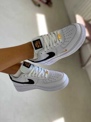 Air force store one gold swoosh